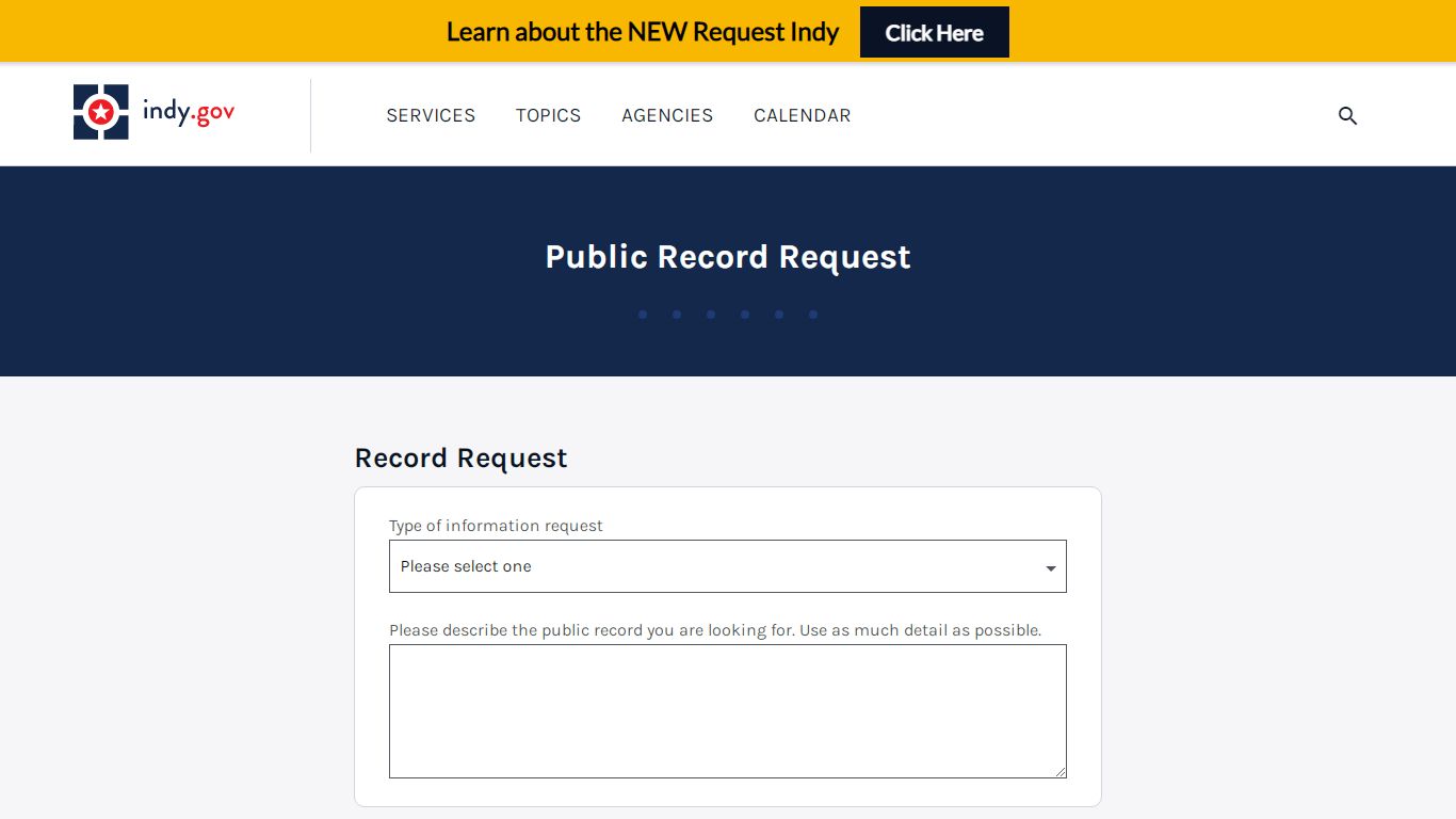 Public Record Request - indy.gov